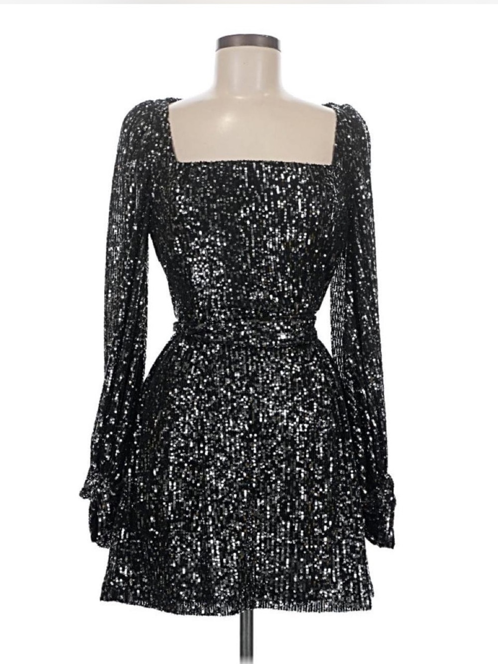 Zara Black/Gray Sequin Dress